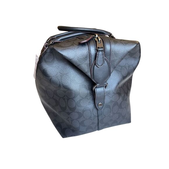 Coach Trekker Bag In Oxblood Canvas Duffel Bag With Strap - Picture 5 of 7